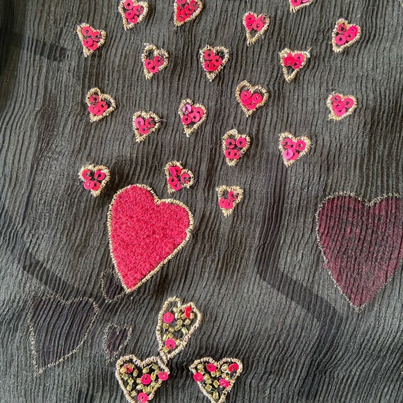 NWOT Sheer FP Heart Sequins Top 💕 - Picture 4 of 4